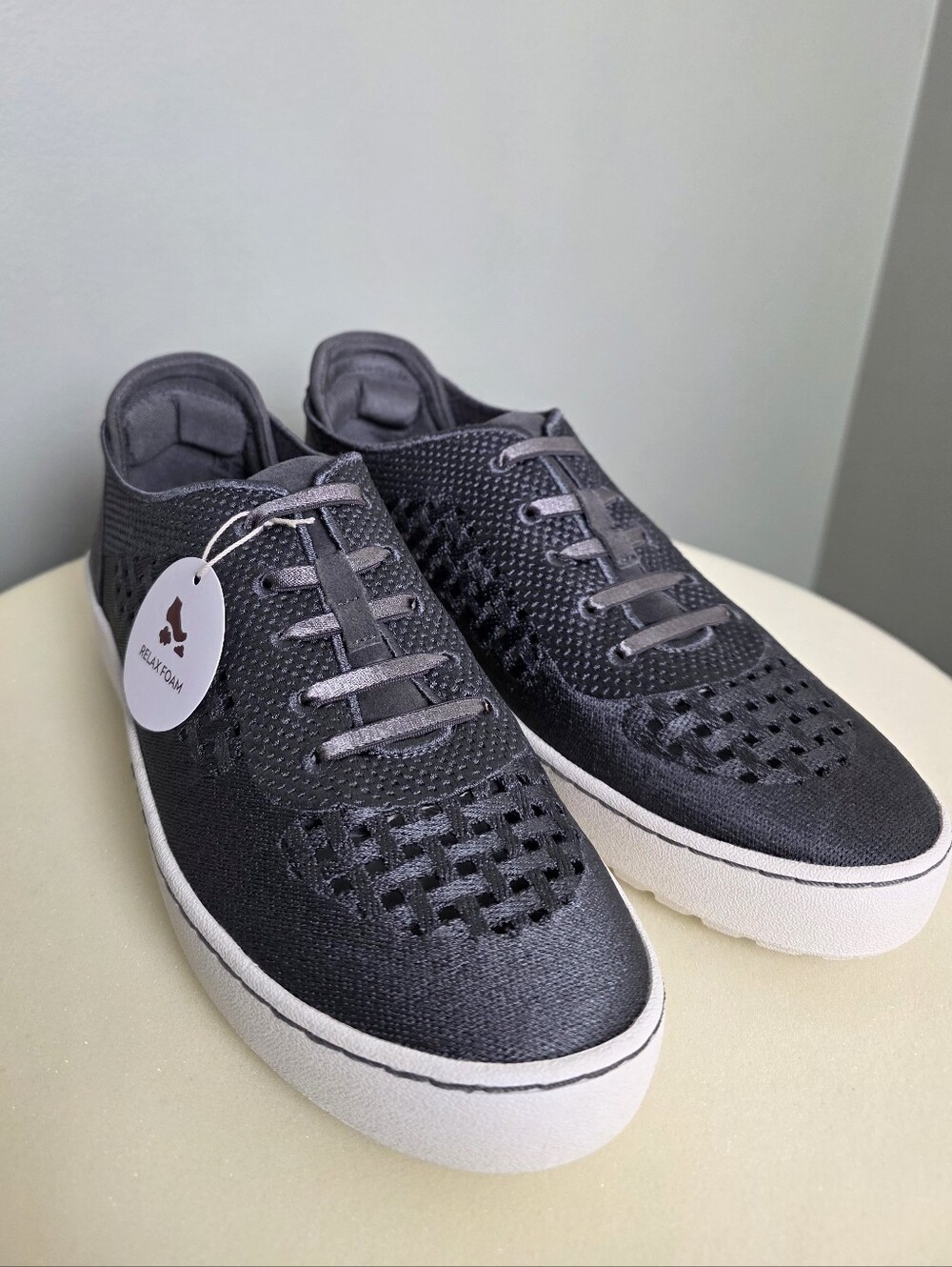 NWT Jambu Comfy Slip-On Shimmer Knit Sneakers Charcoal Grey 7.5M - APMA Approved